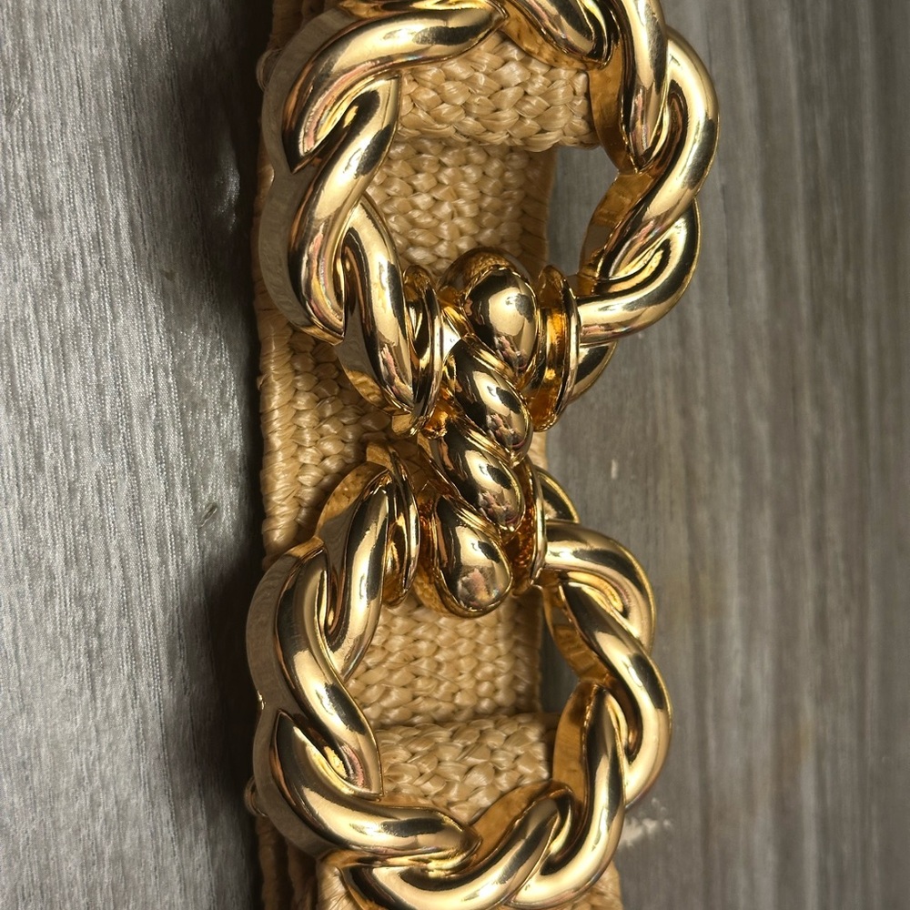 Elegant Gold Chain Tan Belt - Picture 6 of 6